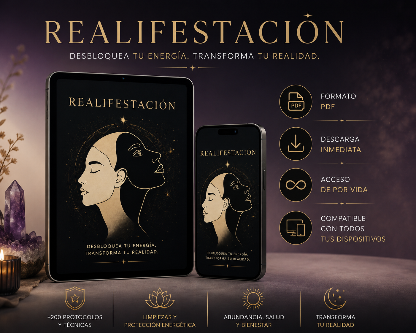 Realifestación: "Desbloquea tu energía y transforma tu realidad" 🌙